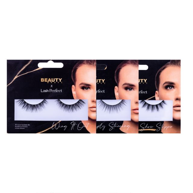Beauty Brave X Lash Perfect Strip Lashes Bundle - Simply Stunning, Wing It Out, Showstopper